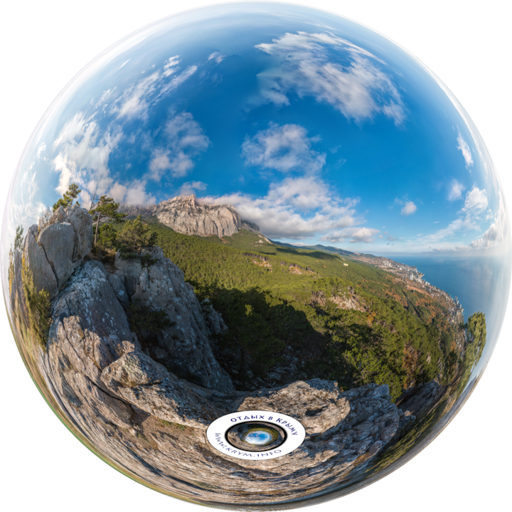 гигапиксельная панорама: вид на Ай-Петри и Мисхор с горы Крестовая